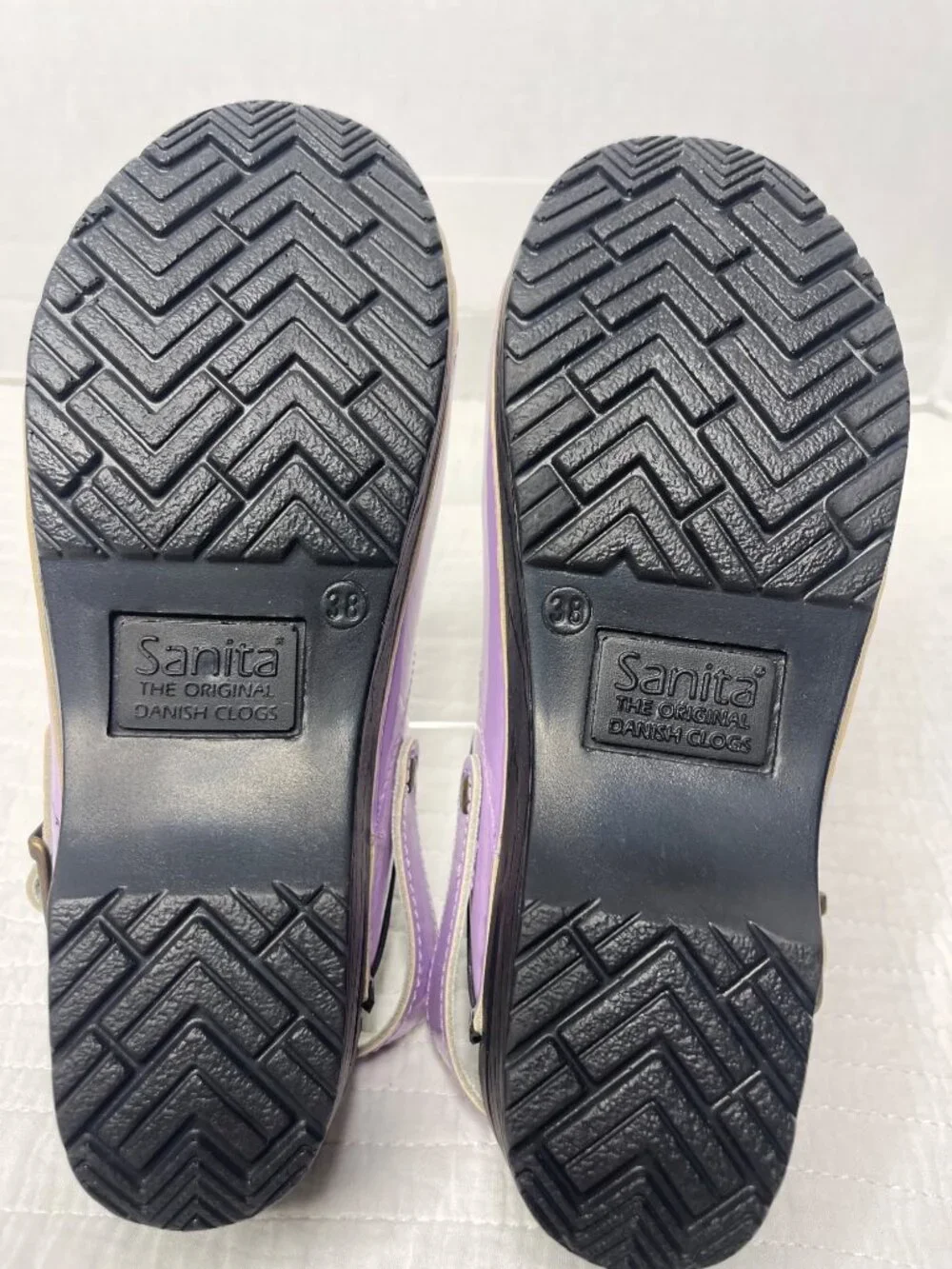Sanita Freya Womens Lilac Patent Leather Clogs EU 38/US 7 Comfort Shoes - Picture 5 of 8